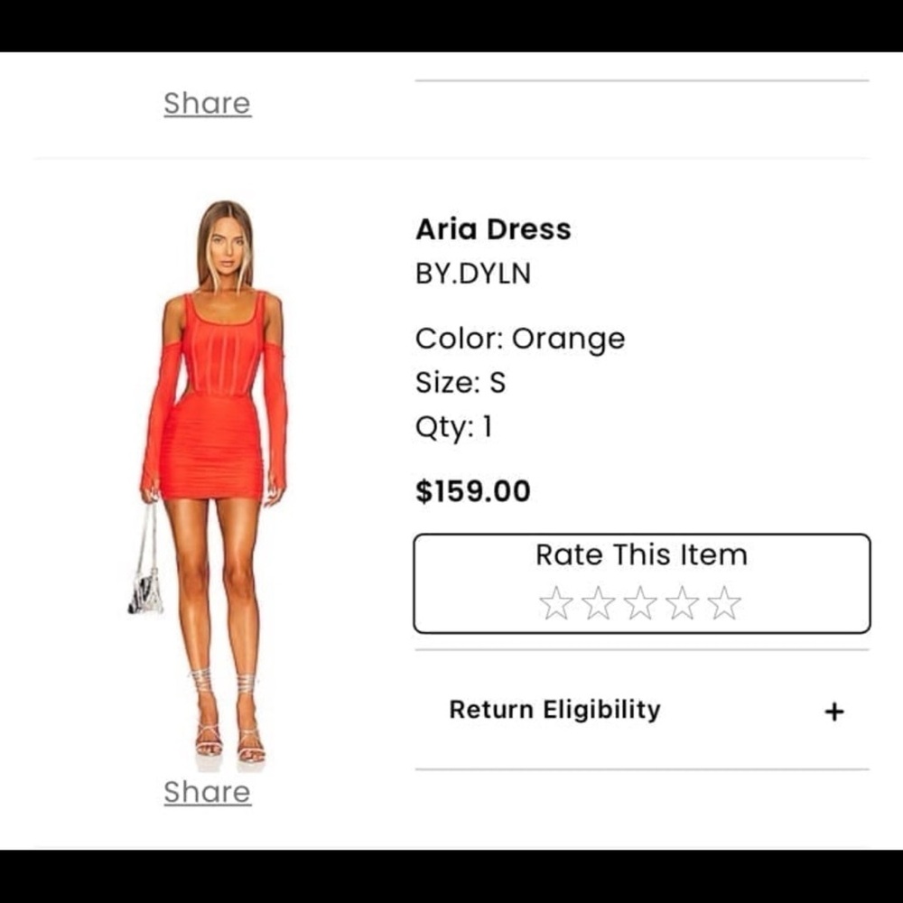 BY.DYLN small vibrant orange mini dress
